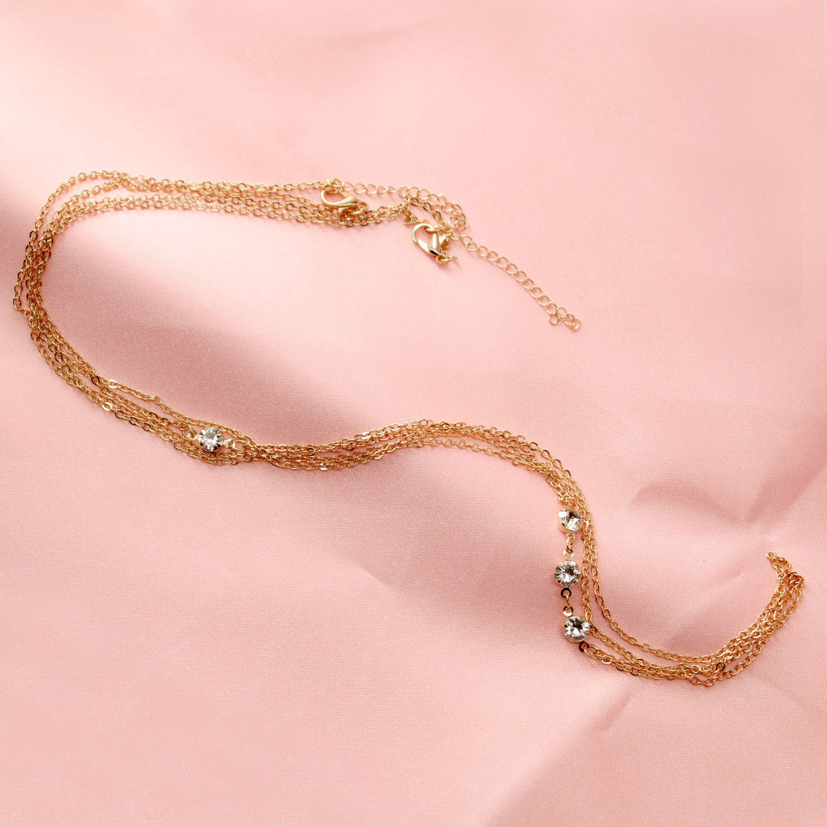 Chaîne de Corps Décolleté avec Strass En Acier Inoxydable
