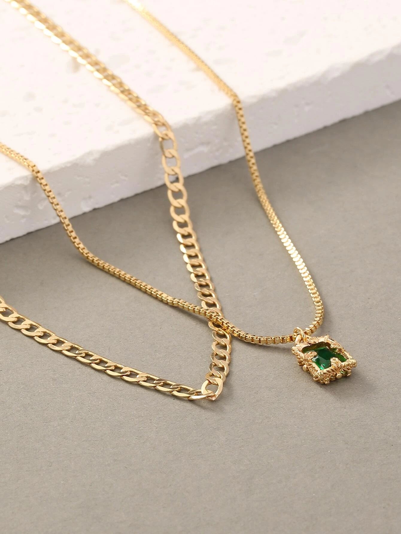 Deux pièces Collier à zircone cubique