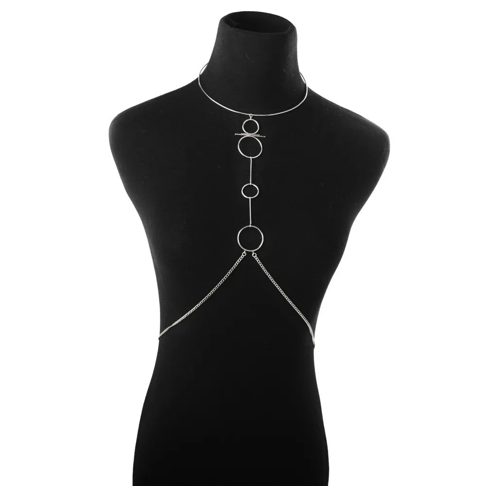 Chaîne De Corps/ collier Mode Géométrique Placage en Or