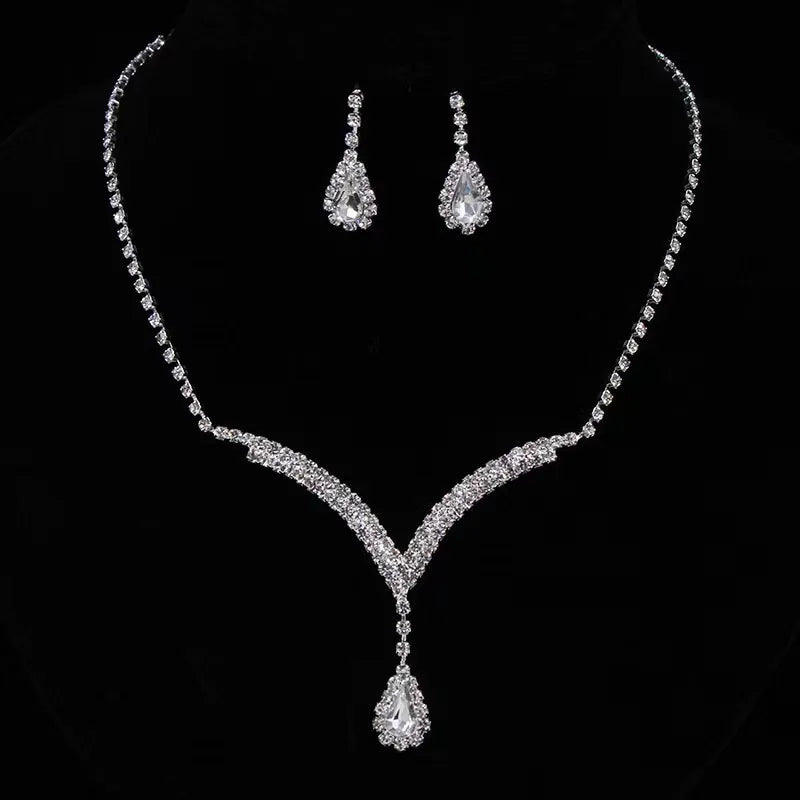 Ensemble De Bijoux Géométrique Strass Gland