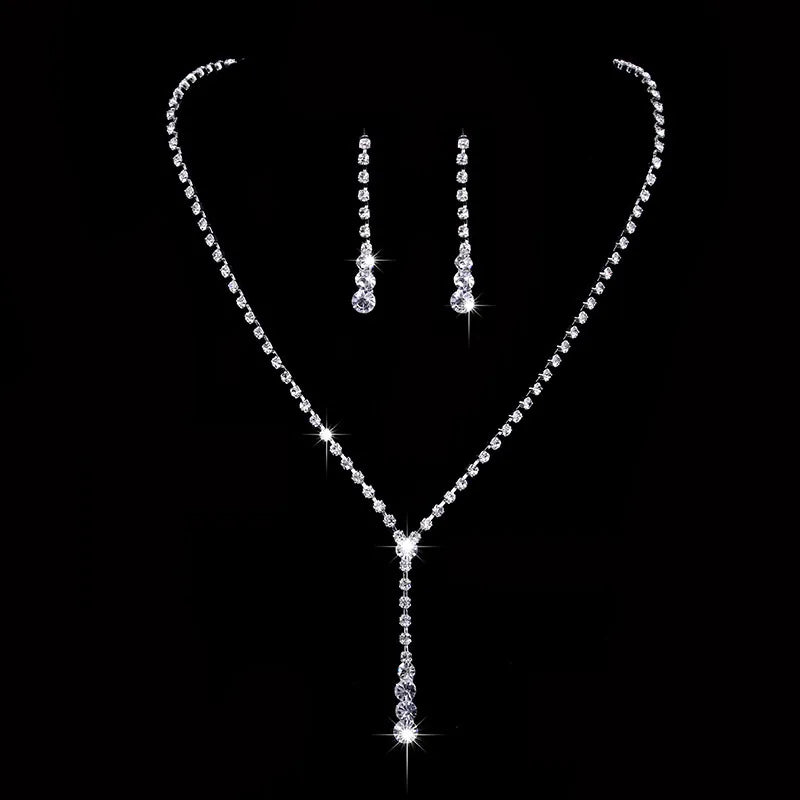 Ensemble De Bijoux Géométrique Strass Gland