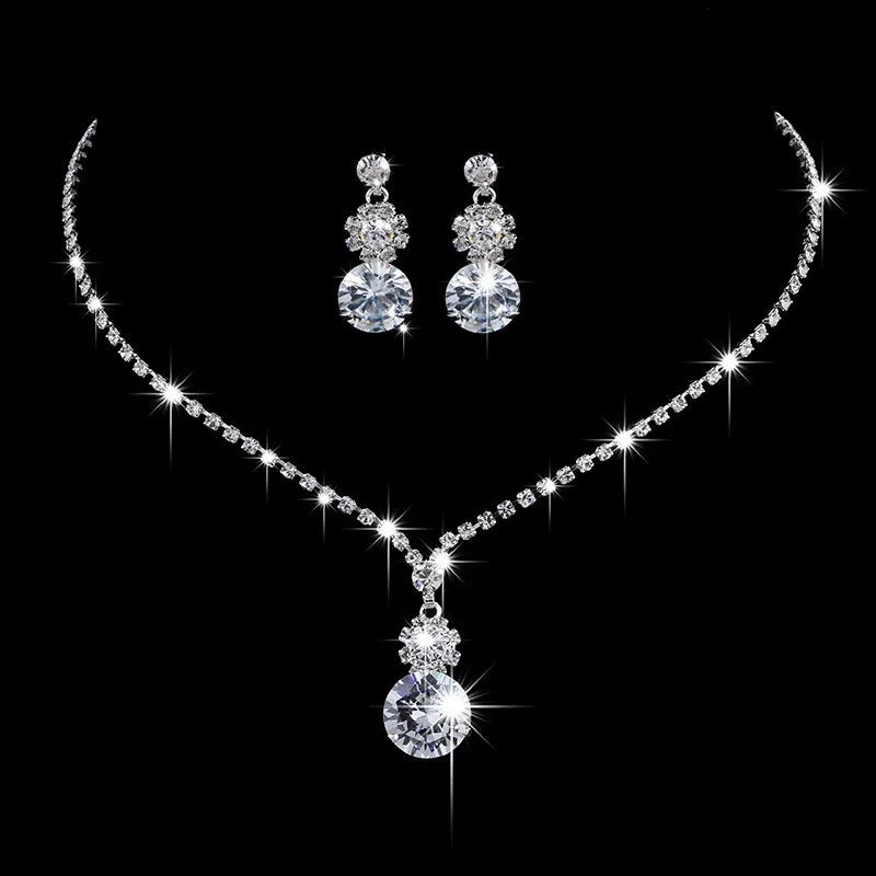 Ensemble De Bijoux Géométrique Strass Gland