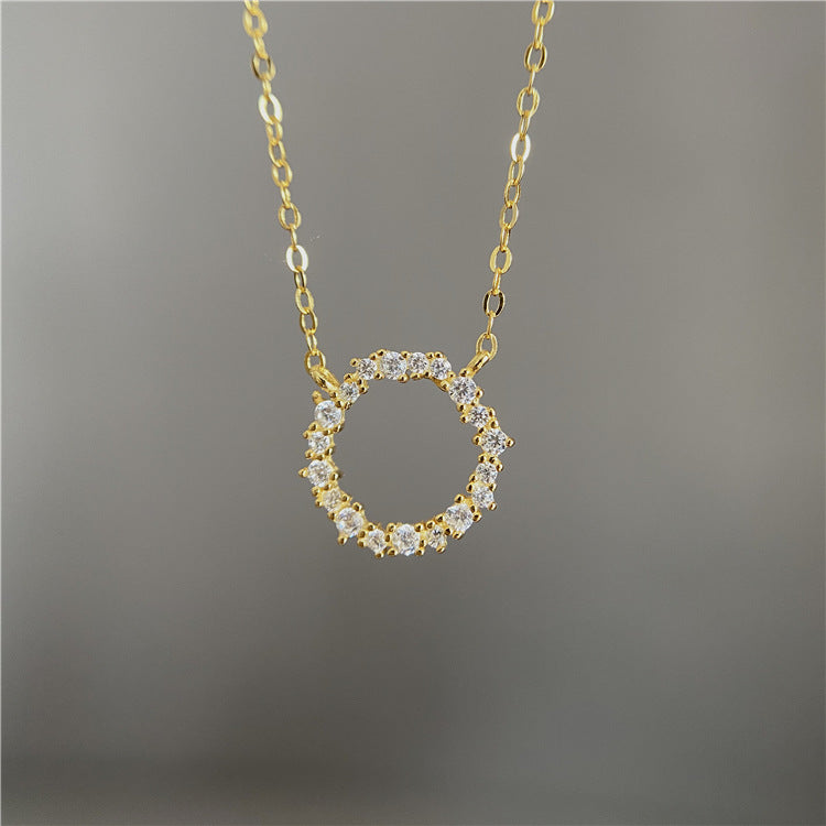 Pendentif Géométrique en Argent Sterling Plaqué Or 14K