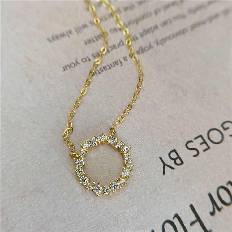 Pendentif Géométrique en Argent Sterling Plaqué Or 14K