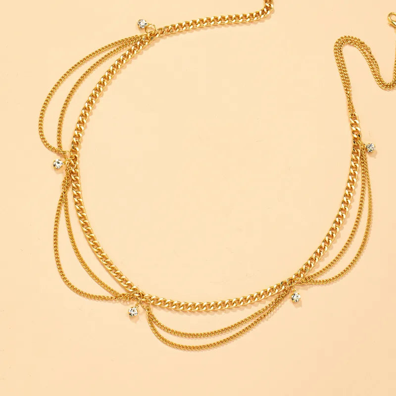 Chaîne de taille femme style ethnique avec strass