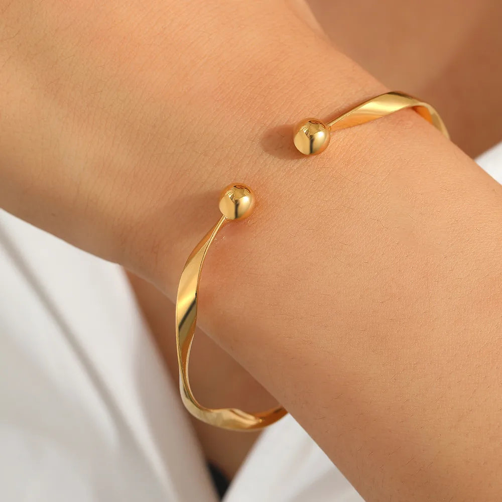 Bracelets Simples Acier Inoxydable Couleur Unie