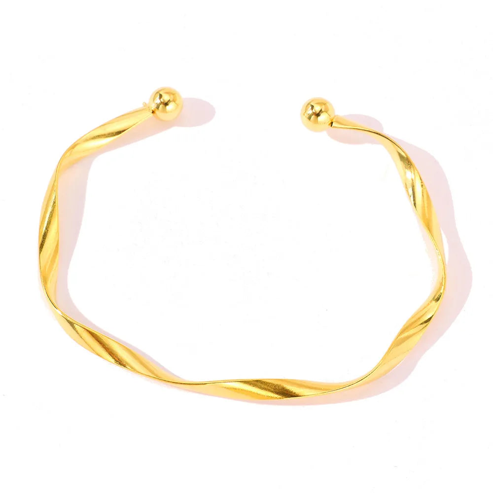 Bracelets Simples Acier Inoxydable Couleur Unie