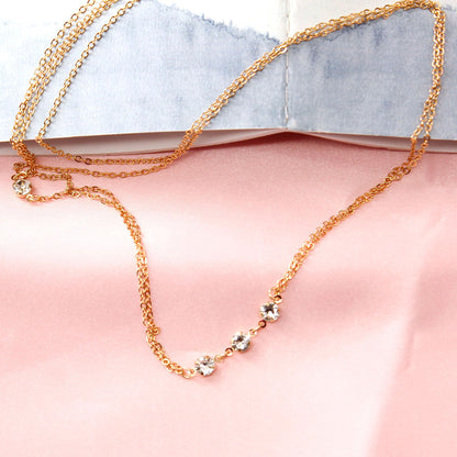 Chaîne de Corps Décolleté avec Strass En Acier Inoxydable
