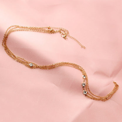 Chaîne de Corps Décolleté avec Strass En Acier Inoxydable