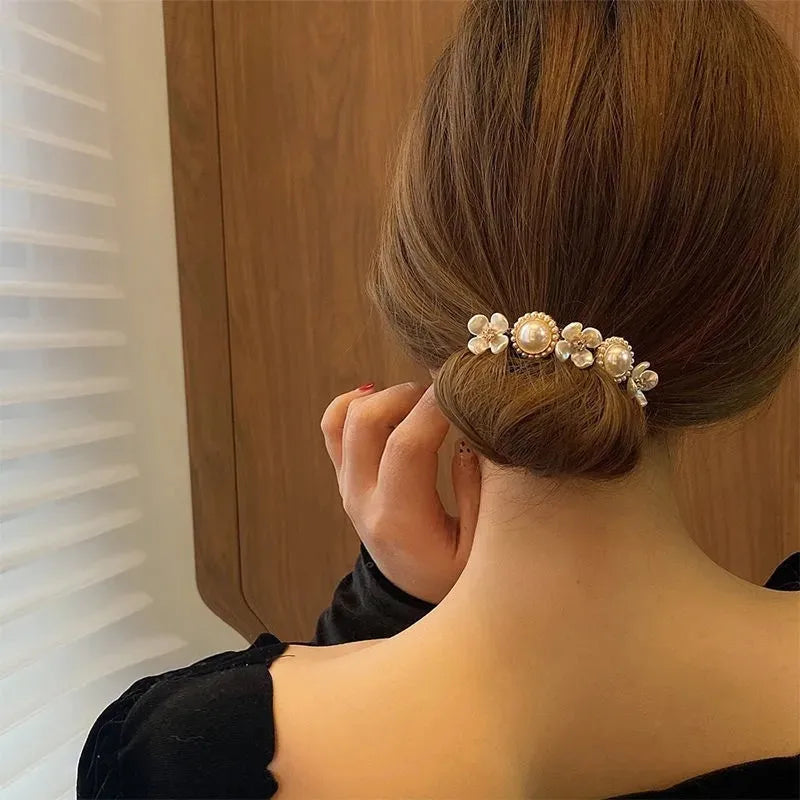 Épingle à Cheveux Fleur Perle Style Coréen