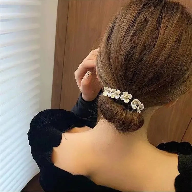Épingle à Cheveux Fleur Perle Style Coréen