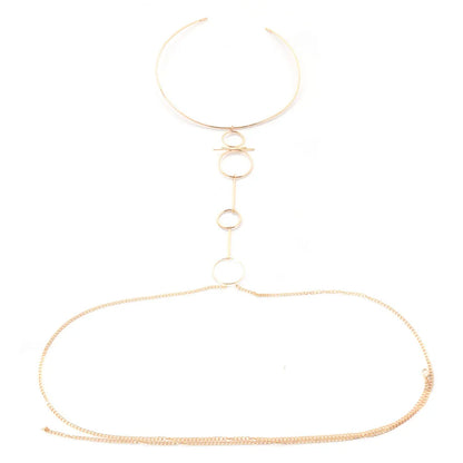 Chaîne De Corps/ collier  Mode Géométrique Placage en Or