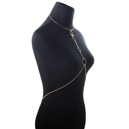 Chaîne De Corps/ collier  Mode Géométrique Placage en Or