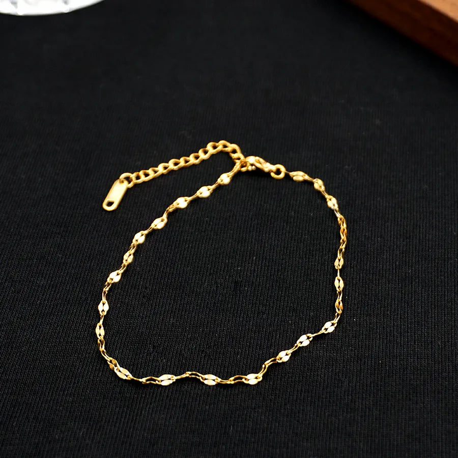 Bracelet de Cheville Femme en Acier Inoxydable