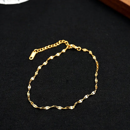 Bracelet de Cheville Femme en Acier Inoxydable