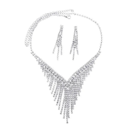 Ensemble De Bijoux Géométrique Strass Gland