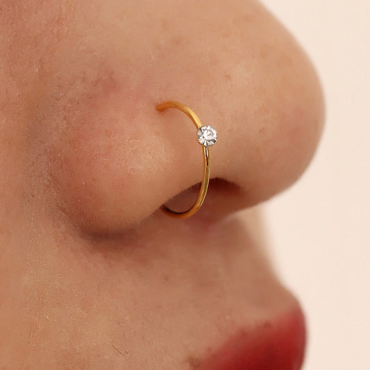 Piercing au Nez Géométrique en Acier Inoxydable