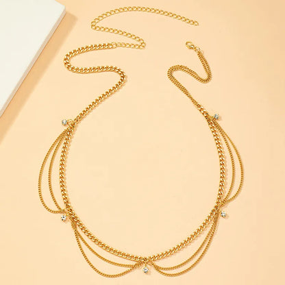 Chaîne de taille femme style ethnique avec strass