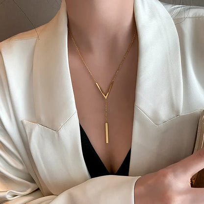 Collier Lettre Simple  Plaqué Or