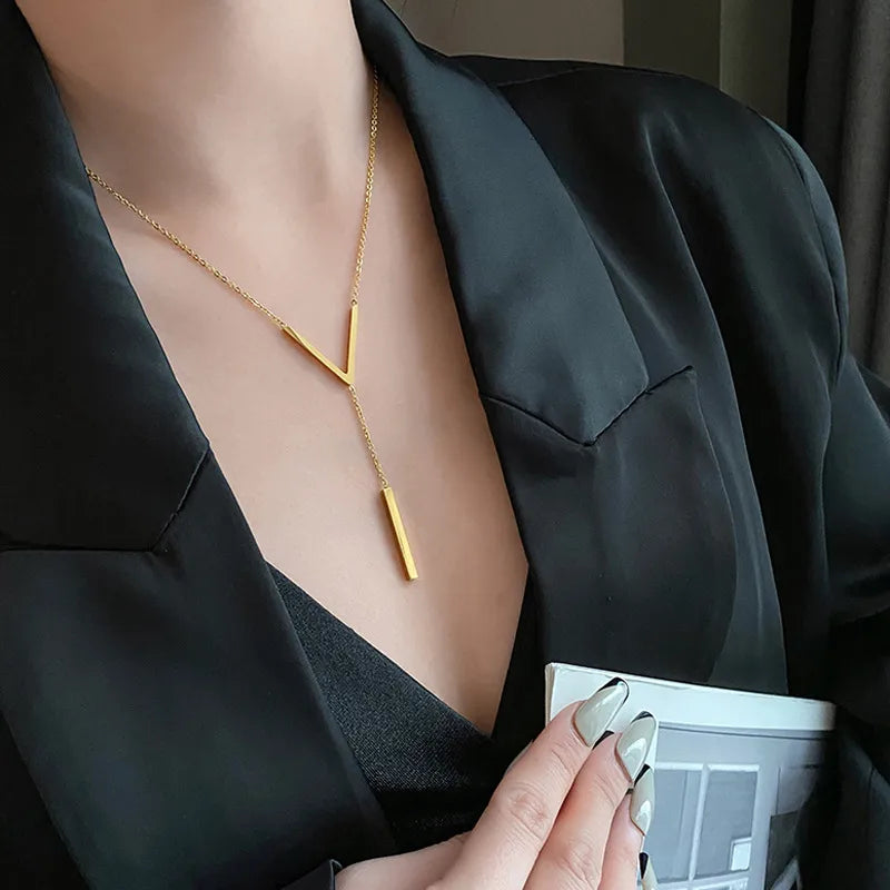 Collier Lettre Simple  Plaqué Or