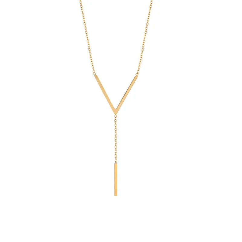 Collier Lettre Simple  Plaqué Or