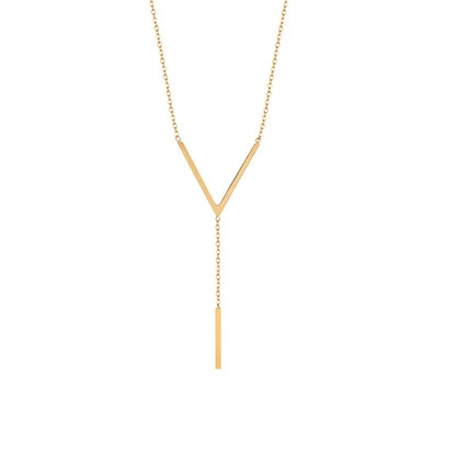 Collier Lettre Simple  Plaqué Or